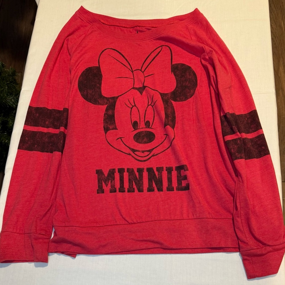 Disney Parks Minnie Mouse Soft Spirit Style Long Sleeved Top Size L